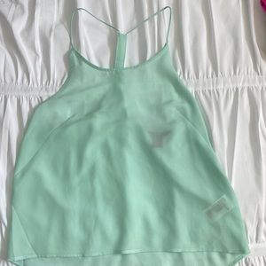 Sheer mint green tank